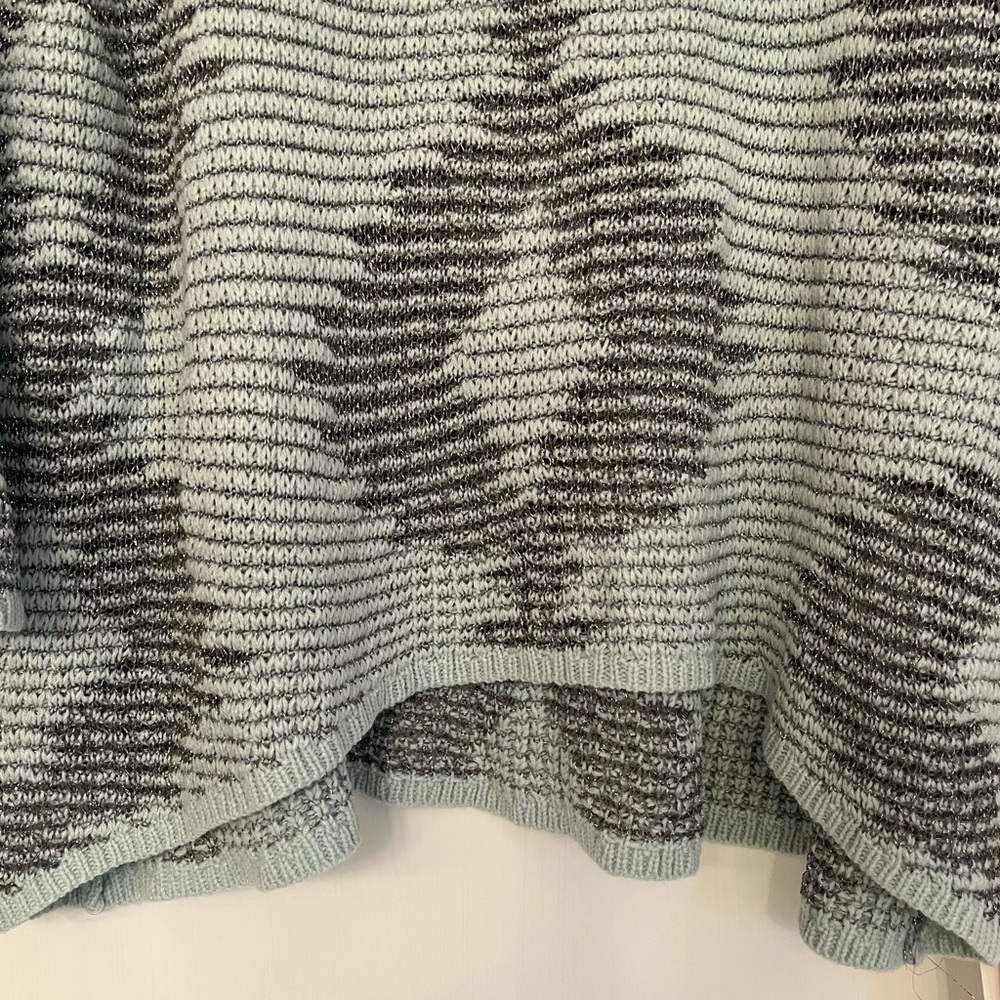 NWT - Ruby Rd. Teal/Gray Light Weight Sweater - Picture 3 of 4